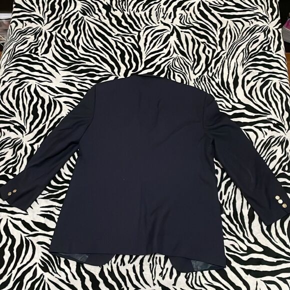 Burberrys luxurious Vintage men’s navy blue 100% wool suit blazer gold buttons - Picture 3 of 14